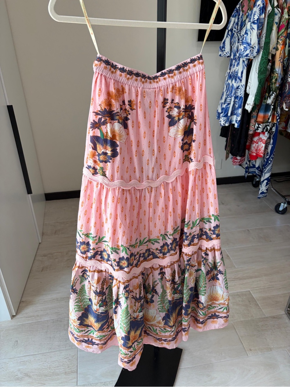 Pink Dream Garden Maxi Skirt by Farm Rio - DT - Picture 9 of 9